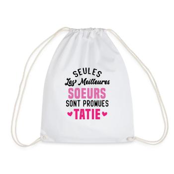 seules les meilleures soeurs sont promues tatie - Sac de sport léger - blanc - Devant