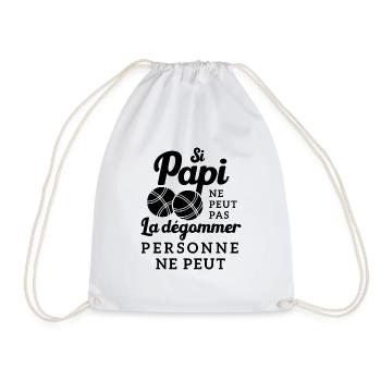 Si Papi Ne Peut Pas La Dégommer Personne Ne Peut - Sac de sport léger - blanc - Devant
