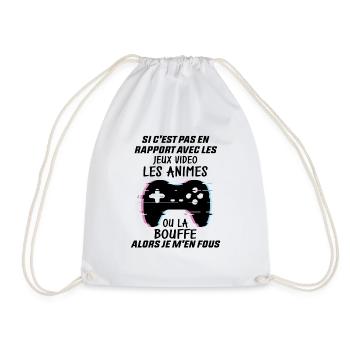 Si C'est Pas En Rapport Avec Les Mangas Jeux Vidéo - Sac de sport léger - blanc - Devant