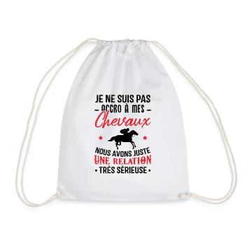 Je ne suis pas accro a mes chevaux humour cadeau - Sac de sport léger - blanc - Devant