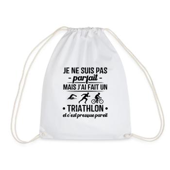 Pas parfait mais j'ai fait un triathlon - Sac de sport léger - blanc - Devant