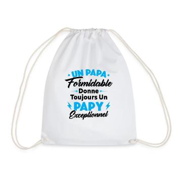 Cadeau pour grand-père - Un papy exceptionnel - Sac de sport léger - blanc - Devant