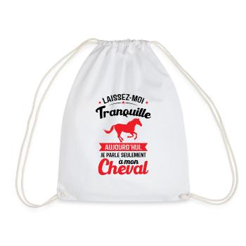Aujourd'hui je parle seulement à mon cheval - Sac de sport léger - blanc - Devant