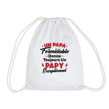 Cadeau pour grand-père - Un papy exceptionnel - Sac de sport léger - blanc - Devant