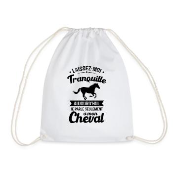 Aujourd'hui je parle seulement à mon cheval - Sac de sport léger - blanc - Devant