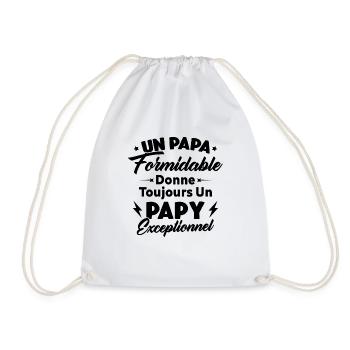 Cadeau pour grand-père - Un papy exceptionnel - Sac de sport léger - blanc - Devant