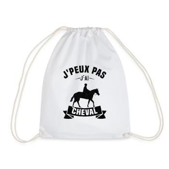 J'peux pas j'ai cheval - Sac de sport léger - blanc - Devant