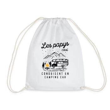 Les Papys Cool Conduisent Un Camping-car - Sac de sport léger - blanc - Devant