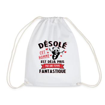 Cet Homme est déjà Pris par Une Femme Fantastique - Sac de sport léger - blanc - Devant