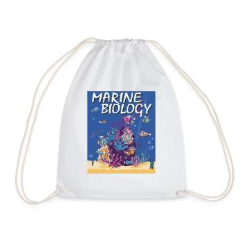 MARINE BIOLOGY - Drawstring Bag - white - Front