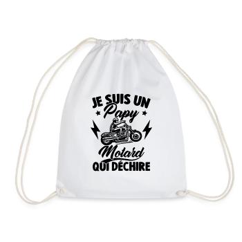 Je Suis Un Papy Motard Qui Déchire - Sac de sport léger - blanc - Devant