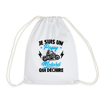 Je Suis Un Papy Motard Qui Déchire - Sac de sport léger - blanc - Devant
