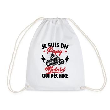 Je Suis Un Papy Motard Qui Déchire - Sac de sport léger - blanc - Devant