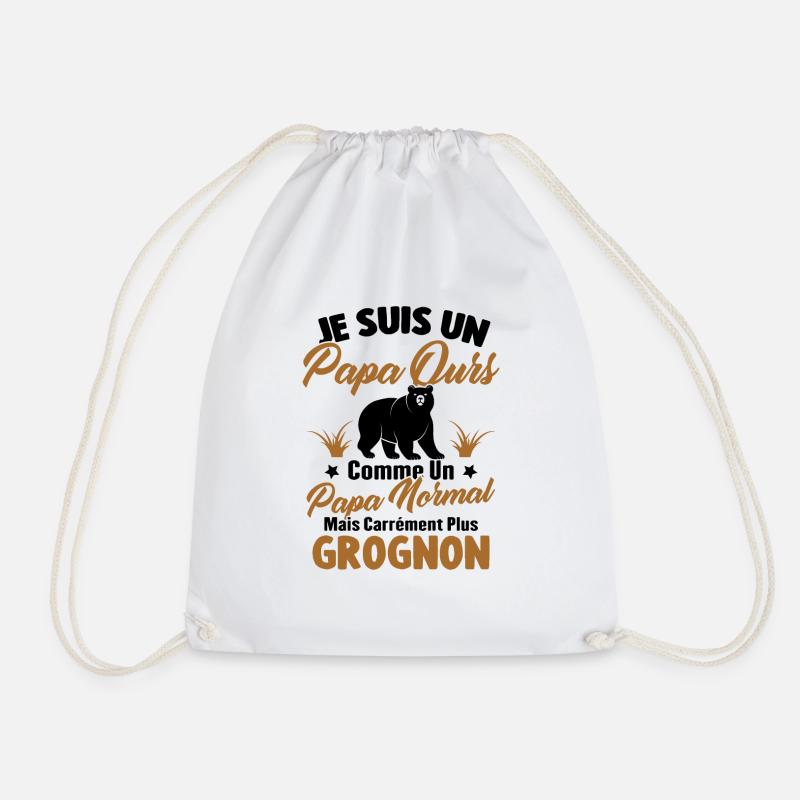 Je Suis Un Papa Ours Comme Un Papa Normal - Sac de sport léger - blanc