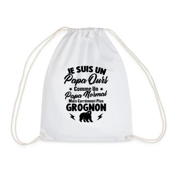 Je Suis Un Papa Ours Comme Un Papa Normal - Sac de sport léger - blanc - Devant
