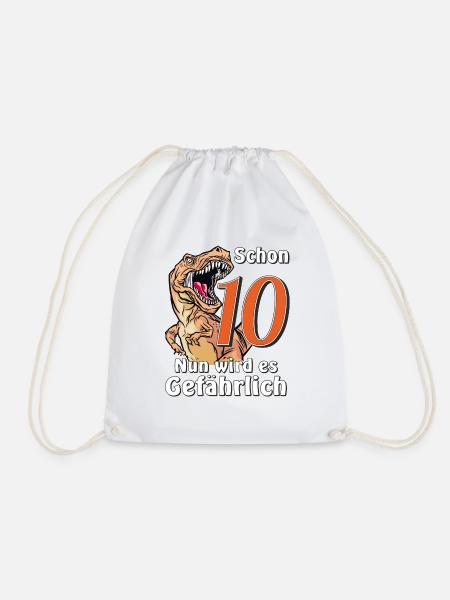 GEBURTSTAG Schon 10 - Turnbeutel - Weiß