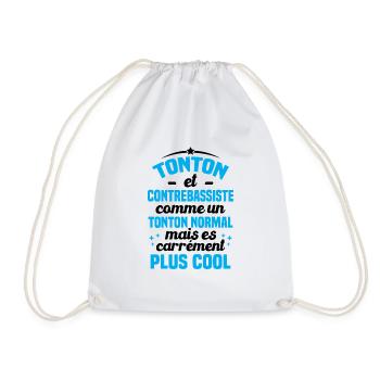 Tonton et Contrebassiste comme un tonton normal - Sac de sport léger - blanc - Devant