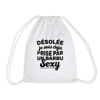 Désolée je suis déjà prise par un barbu sexy - Sac de sport léger - blanc - Devant