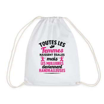 Les meilleures femmes deviennent handballeuses - Sac de sport léger - blanc - Devant