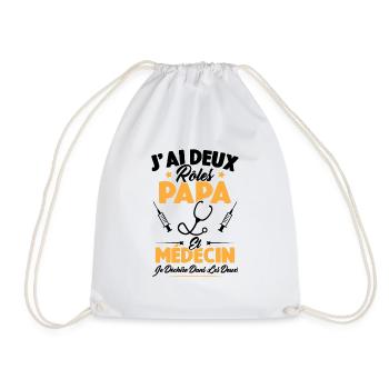 Papa Et Médecin / Cadeau Meilleur Papa Médecin - Sac de sport léger - blanc - Devant