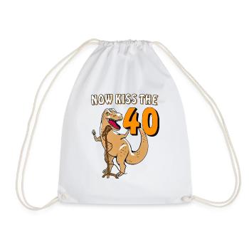 NOW KISS THE 40 - Drawstring Bag - white - Front