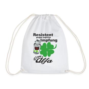 T-Shirt für Alfa Fans Virus Alfa - Turnbeutel - Weiß - Vorne