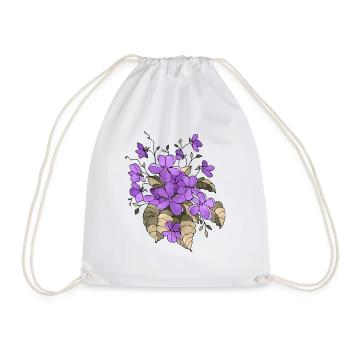 Fleur - Sac de sport léger - blanc - Devant