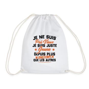 Je ne suis pas vieux je suis juste jeune - Sac de sport léger - blanc - Devant