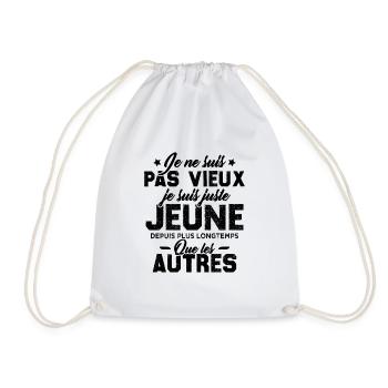 Je ne suis pas vieux je suis juste jeune - Sac de sport léger - blanc - Devant