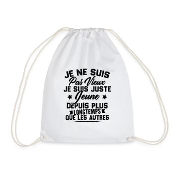 Je ne suis pas vieux je suis juste jeune - Sac de sport léger - blanc - Devant