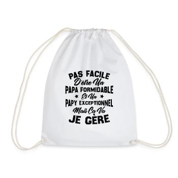 Un papa formidable et un papy exceptionnel - Sac de sport léger - blanc - Devant
