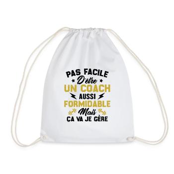 Pas facile d'être un coach aussi formidable - Sac de sport léger - blanc - Devant