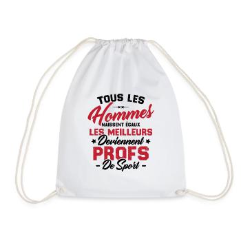 Les meilleurs hommes deviennent profs de sport - Sac de sport léger - blanc - Devant