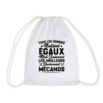 Les Hommes Naissent Egaux - Les Meilleurs Mécanos - Sac de sport léger - blanc - Devant