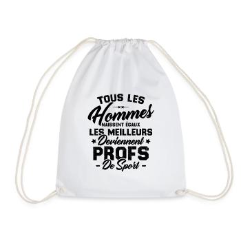Les meilleurs hommes deviennent profs de sport - Sac de sport léger - blanc - Devant