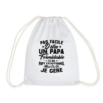 Un papa formidable et un papy exceptionnel - Sac de sport léger - blanc - Devant