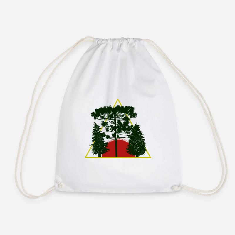 Tree - Drawstring Bag - white