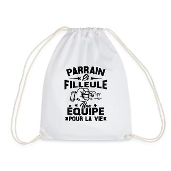 Parrain et Filleule une Équipe pour la Vie - Sac de sport léger - blanc - Devant