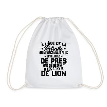 Cadeau D'humour Pour Les Retraités - Sac de sport léger - blanc - Devant