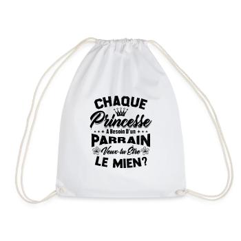 chaque princesse a besoin d'un parrain - Sac de sport léger - blanc - Devant