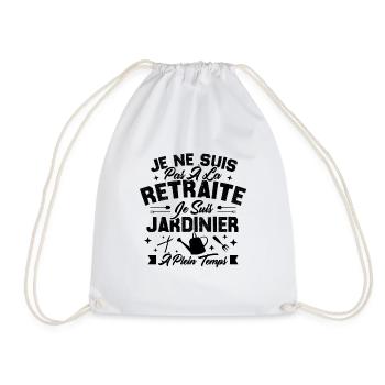Je Ne Suis Pas À La Retraite Je Suis Jardinier - Sac de sport léger - blanc - Devant