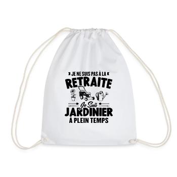 Je Ne Suis Pas À La Retraite Je Suis Jardinier - Sac de sport léger - blanc - Devant