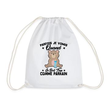 Parfois je vomis quand je bois trop comme parrain - Sac de sport léger - blanc - Devant