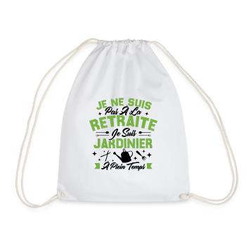 Je Ne Suis Pas À La Retraite Je Suis Jardinier - Sac de sport léger - blanc - Devant
