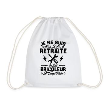 Pas à la retraite je suis bricoleur à temps plein - Sac de sport léger - blanc - Devant