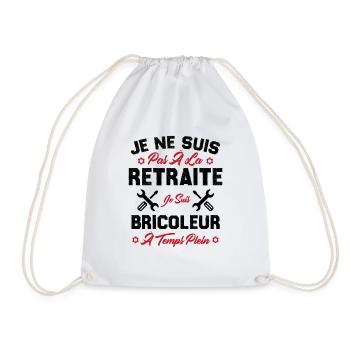 Pas à la retraite je suis bricoleur à temps plein - Sac de sport léger - blanc - Devant
