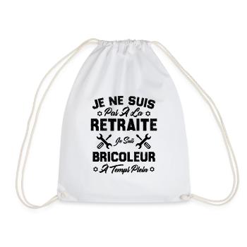 Pas à la retraite je suis bricoleur à temps plein - Sac de sport léger - blanc - Devant