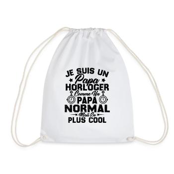 Je Suis Un Papa Horloger Comme Un Papa Normal - Sac de sport léger - blanc - Devant