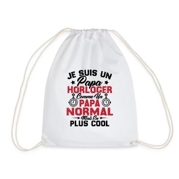 Je Suis Un Papa Horloger Comme Un Papa Normal - Sac de sport léger - blanc - Devant