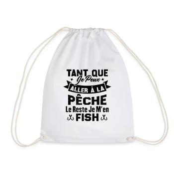 Si Je Peux Aller À La Pêche Le Reste Je M'en Fish - Sac de sport léger - blanc - Devant